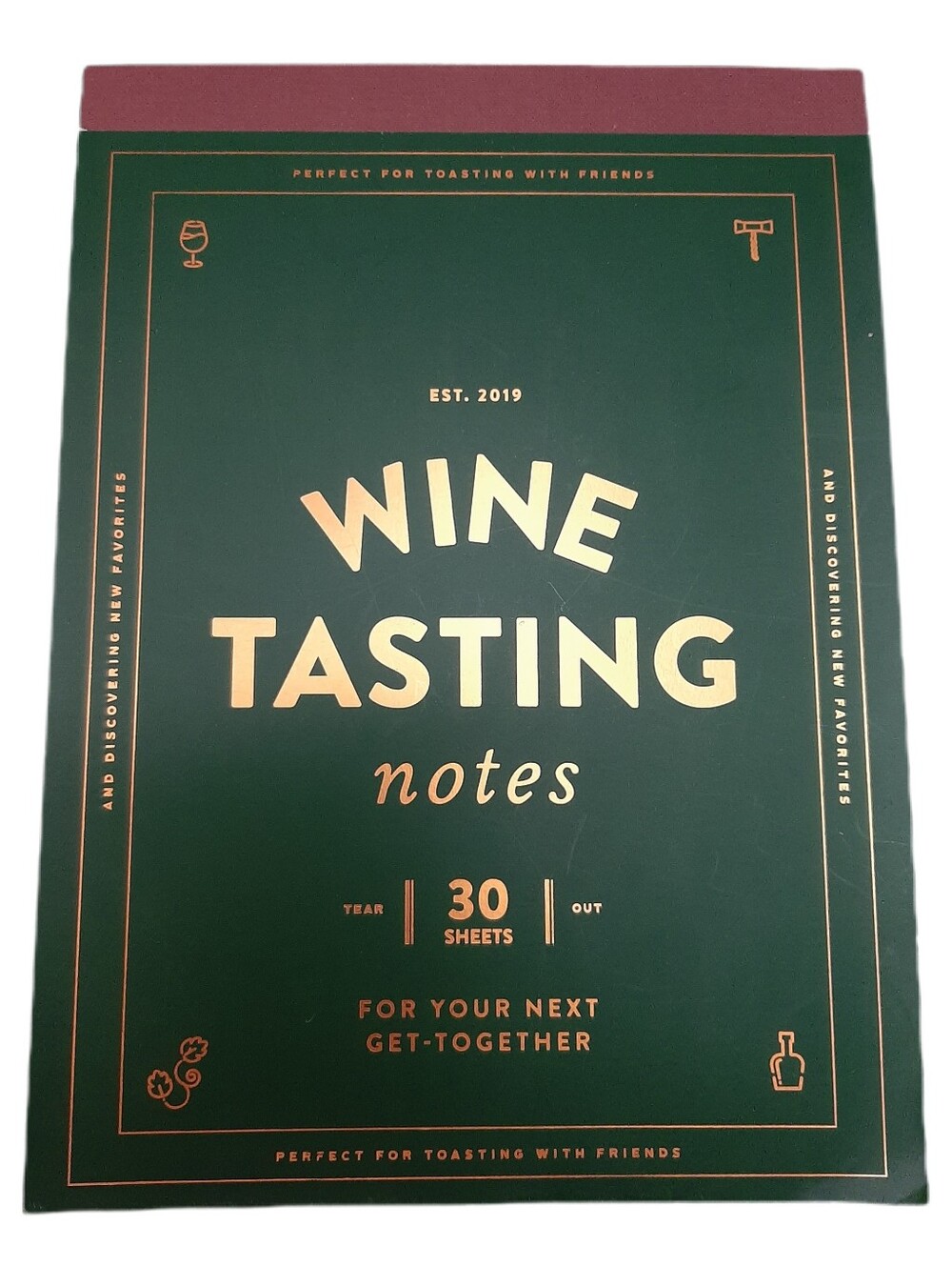 🍒4 for $20🍒 Wine Tasting Notes Notebook in Dark Green by Chronicle Books